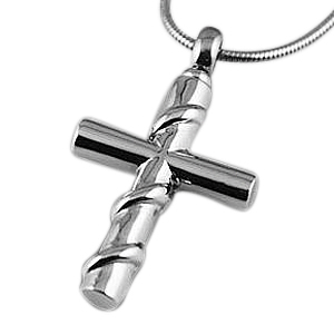 Wrapped Cross Cremation Jewelry